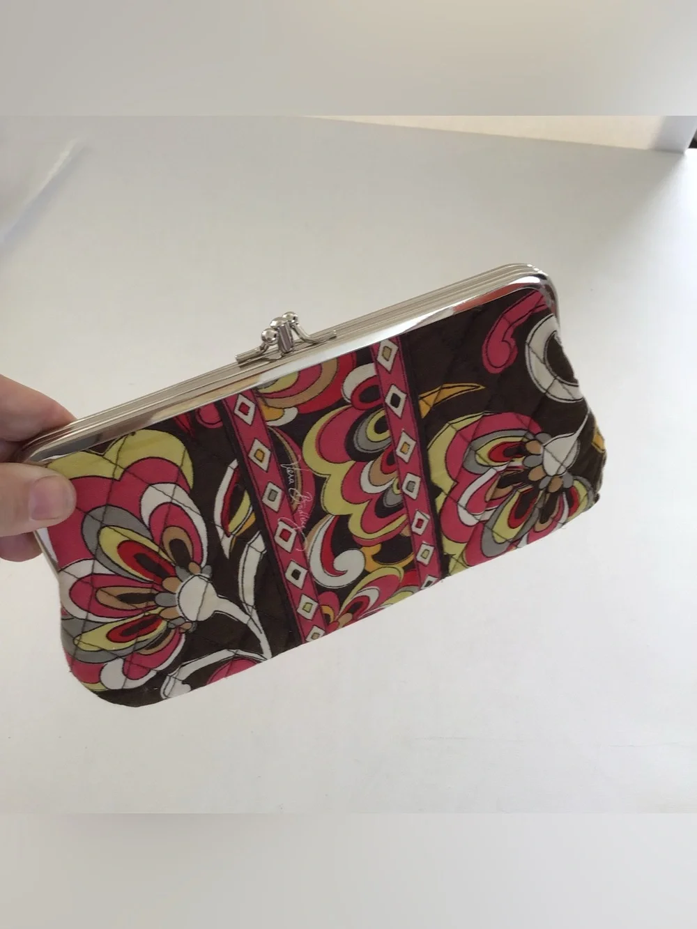 Vera Bradley Puccini Quilted Double Kiss Lock Wallet - Picture 4 of 8